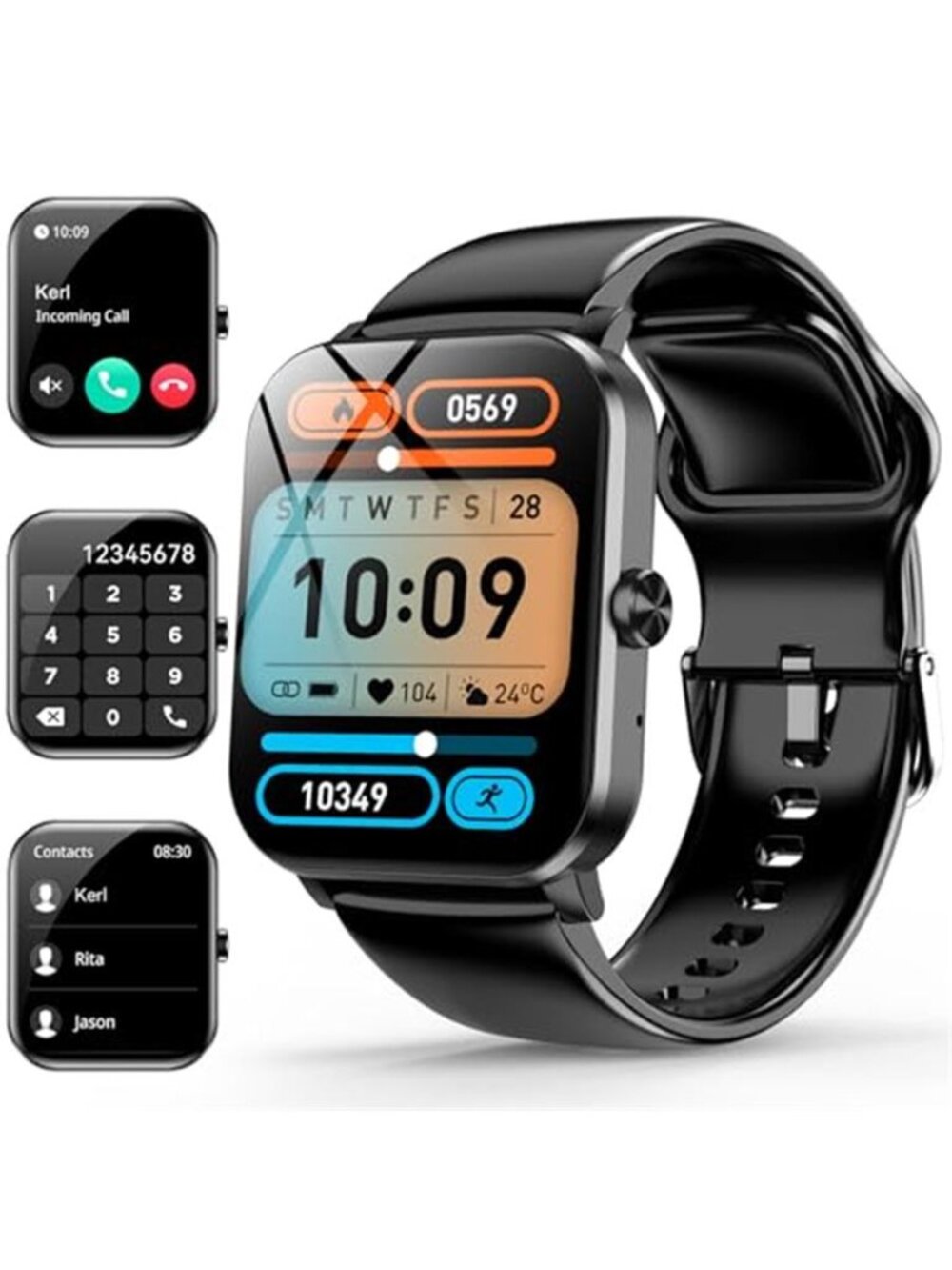 Smart Watch for Men Women, 1.85 Inch HD Touch Screen, Bluetooth Calling, 120+